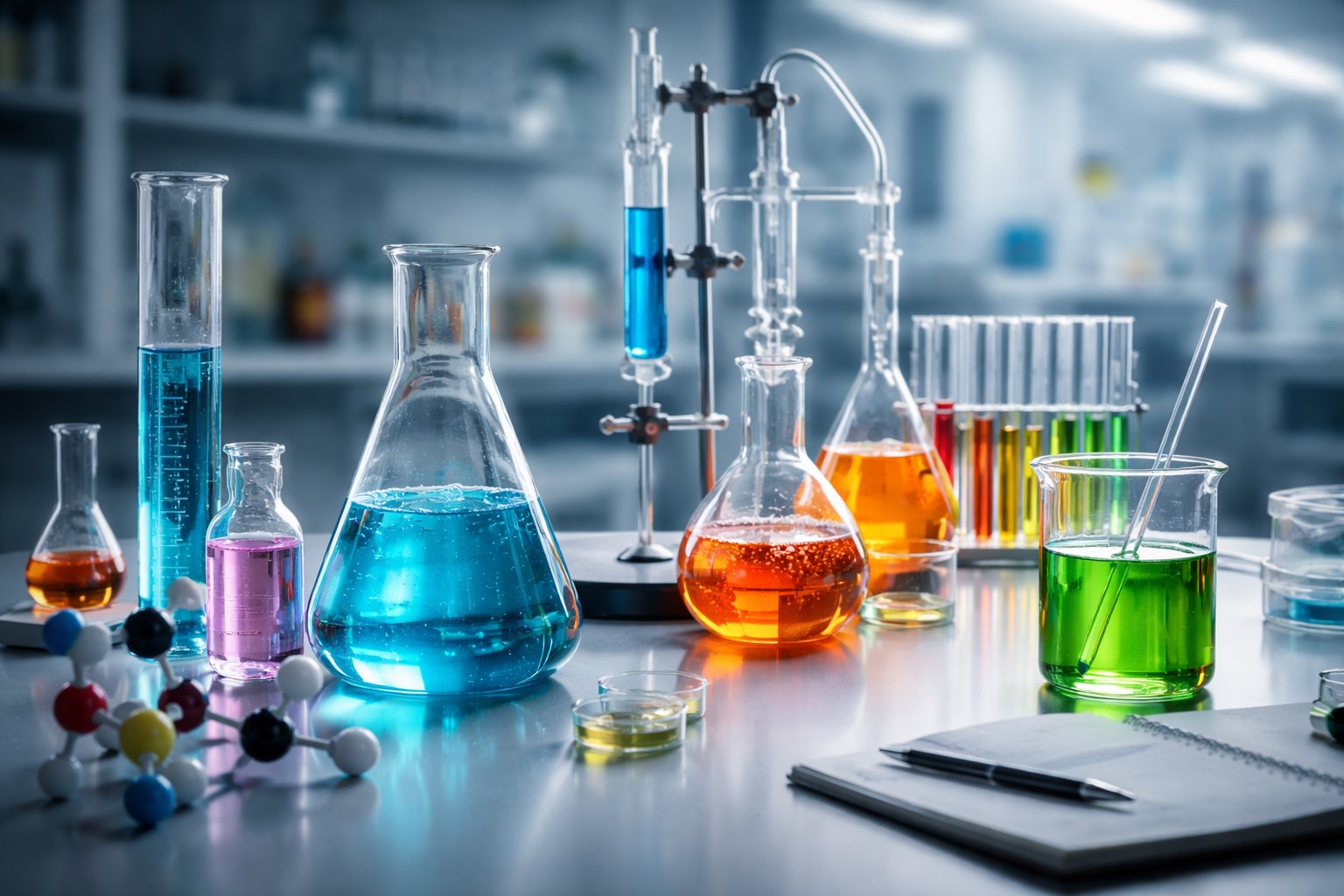 Laboratory chemicals and glassware